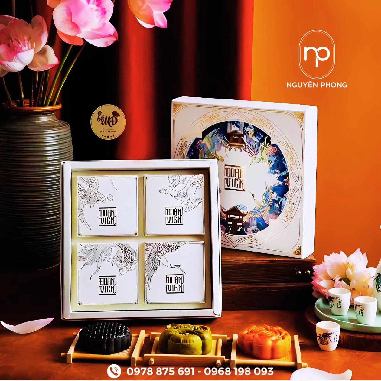 Kích thước mẫu đựng 4 bánh trung thu